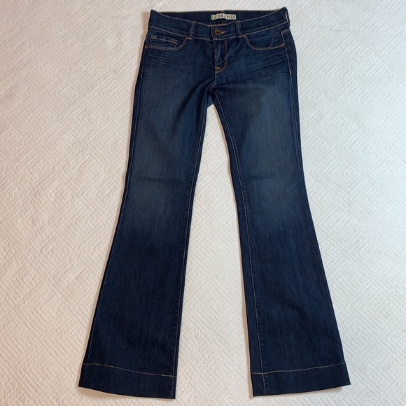 J BRAND Heartbreaker Mid Rise Mini Flare Leg Jeans, Dark Wash, Size 27 - Picture 15 of 16